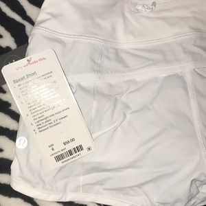 NWT lululemon speed shorts